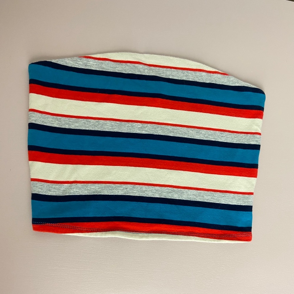 garage striped tube top